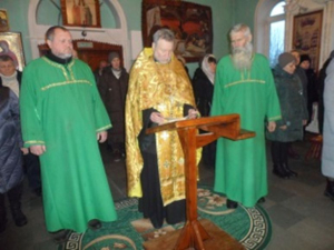 Новогодний молебен в храме станицы Клетской.