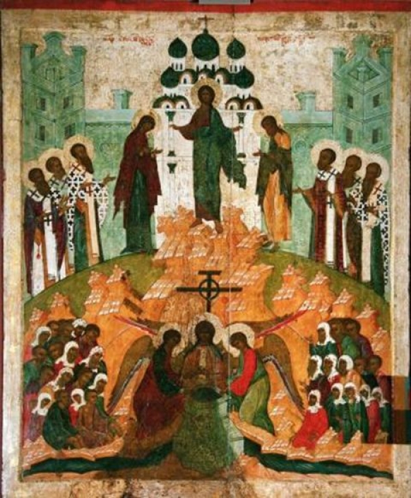 Богослужение в храме Живоначальной Троицы ст. Клетской. Происхождение Честных Древ Животворящего Креста Господня. Семи мчч.Маккавеев, матери их Соломонии и учителя их Елеазара.